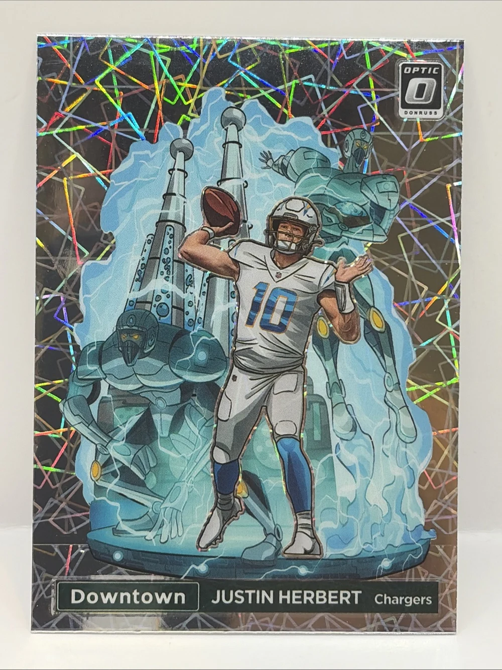 Justin Herbert #DT-JH 2022 Donruss Optic Football Downtown front