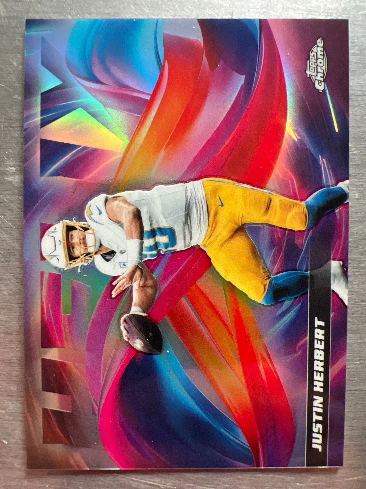 Justin Herbert 2025 Topps Chrome Football card