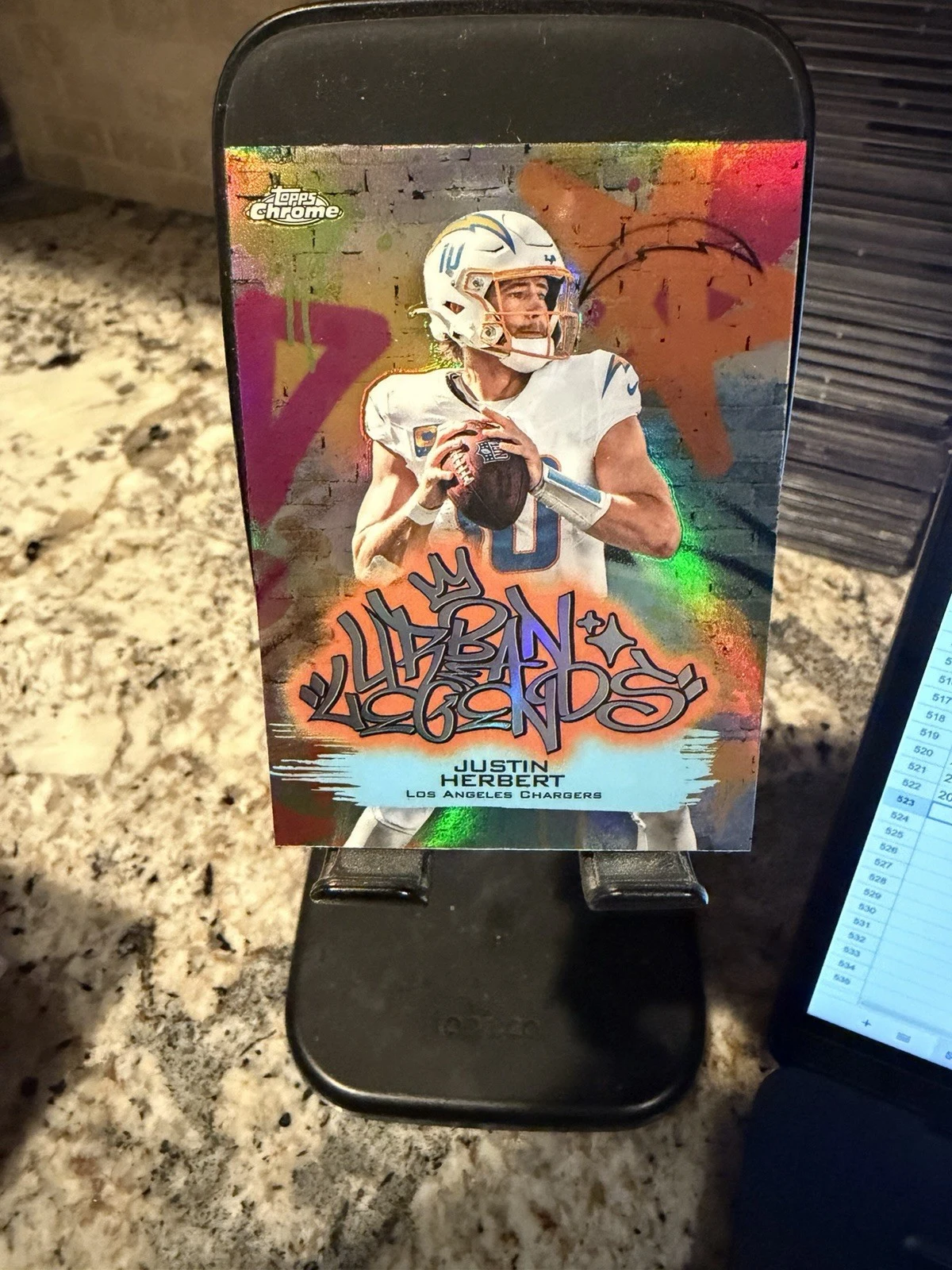 Justin Herbert 2025 Topps Chrome Football card