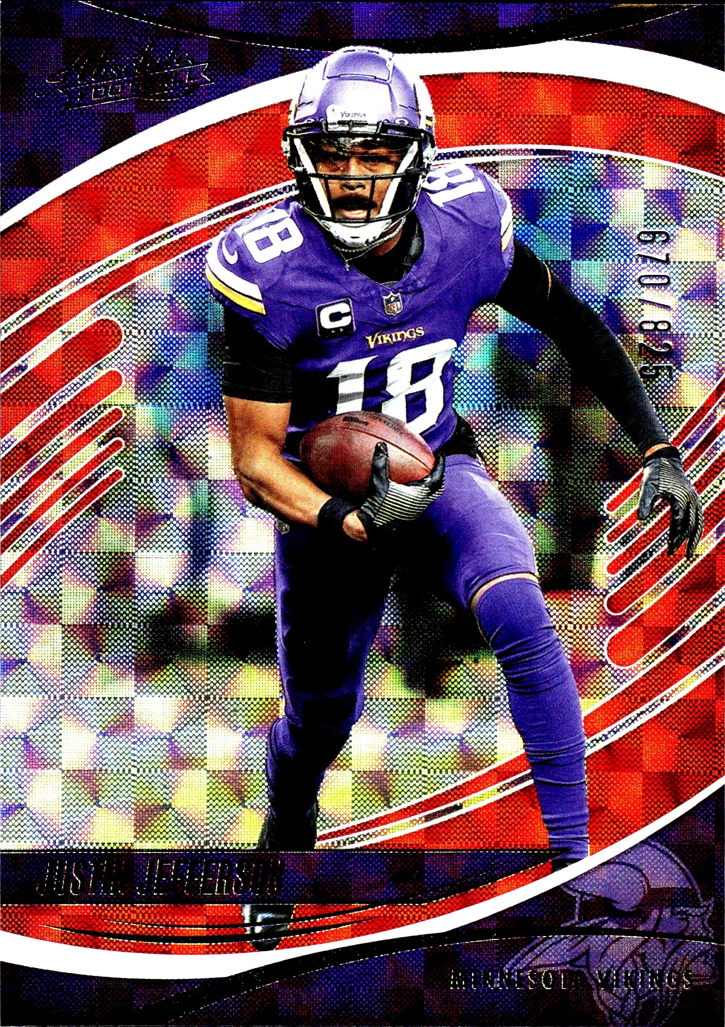 Justin Jefferson 2025 Panini Absolute #5 Orange Mosaic football card - Front