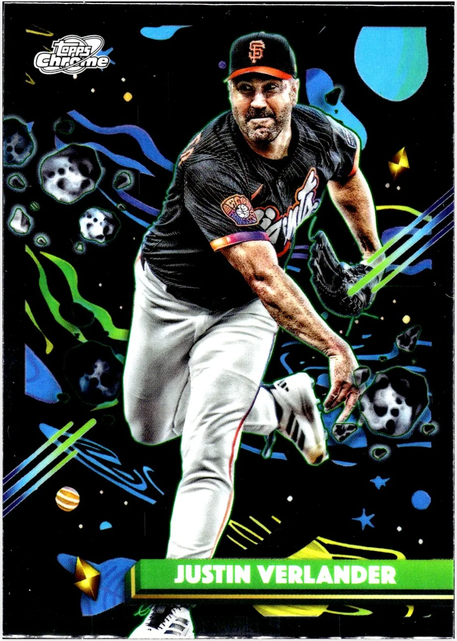 Justin Verlander 2025 Topps Chrome Cosmic #66 baseball card - Front