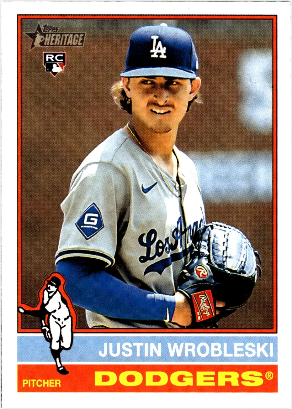 Justin Wrobleski 2025 Topps Heritage #319 baseball rookie card - Front