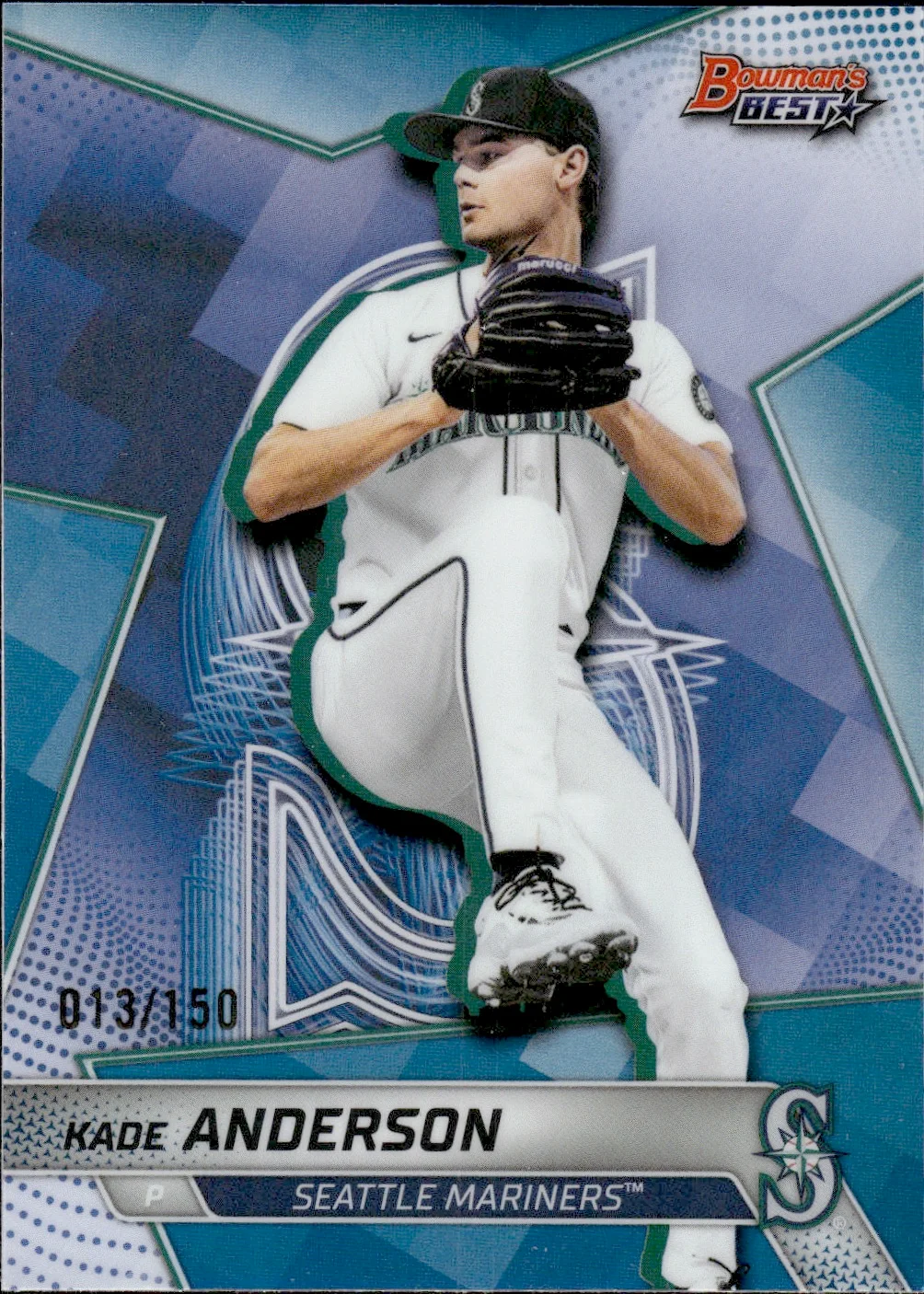 Kade Anderson #TP-6 Blue Refractor /150 Rookie Card 2025 Topps Bowman's Best Baseball Best 2025 Game baseball rookie card - Front