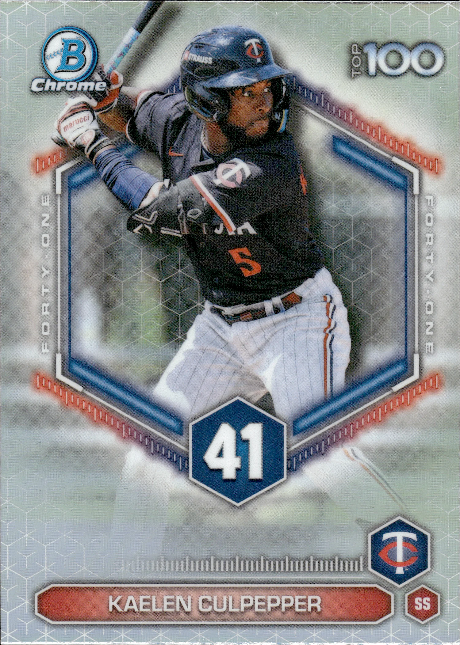 Kaelen Culpepper #BTP-41 2026 Topps Bowman Chrome Baseball Top 100 baseball card - Front