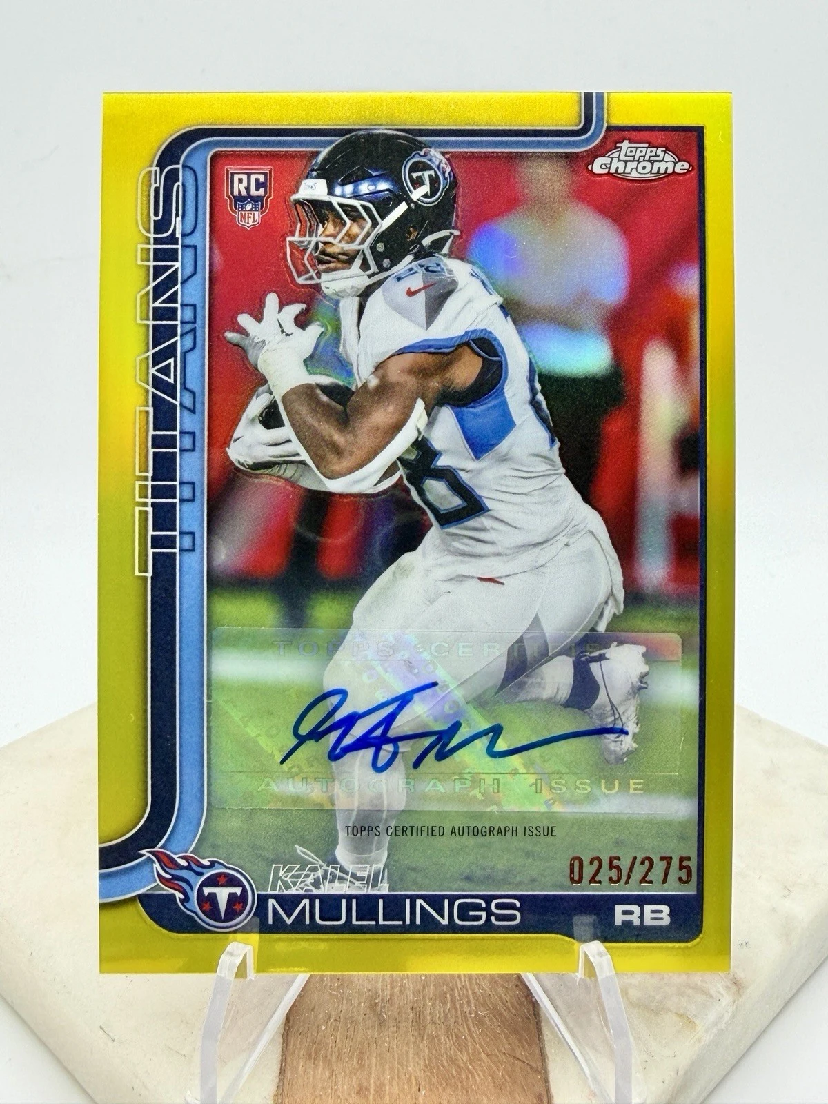 Kalel Mullings 2025 Topps Chrome Football card