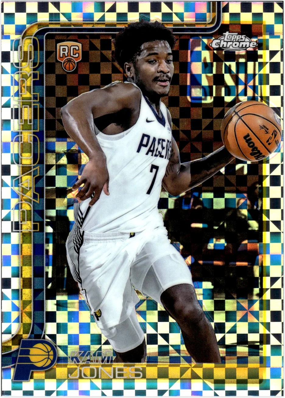 Kam Jones 2025-26 Topps Chrome #289 X-Fractor basketball rookie card - Front
