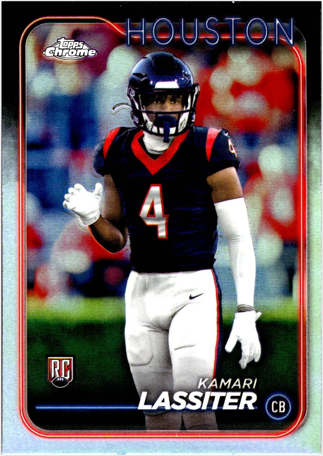 Kamari Lassiter 2024 Topps Chrome #245 Refractor football rookie card - Front