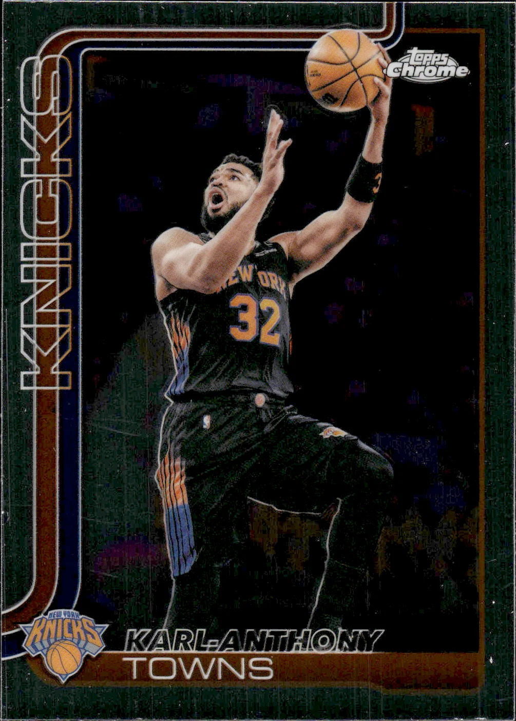 Karl-Anthony Towns #21 2025 Topps Chrome Update Basketball basketball card - Front