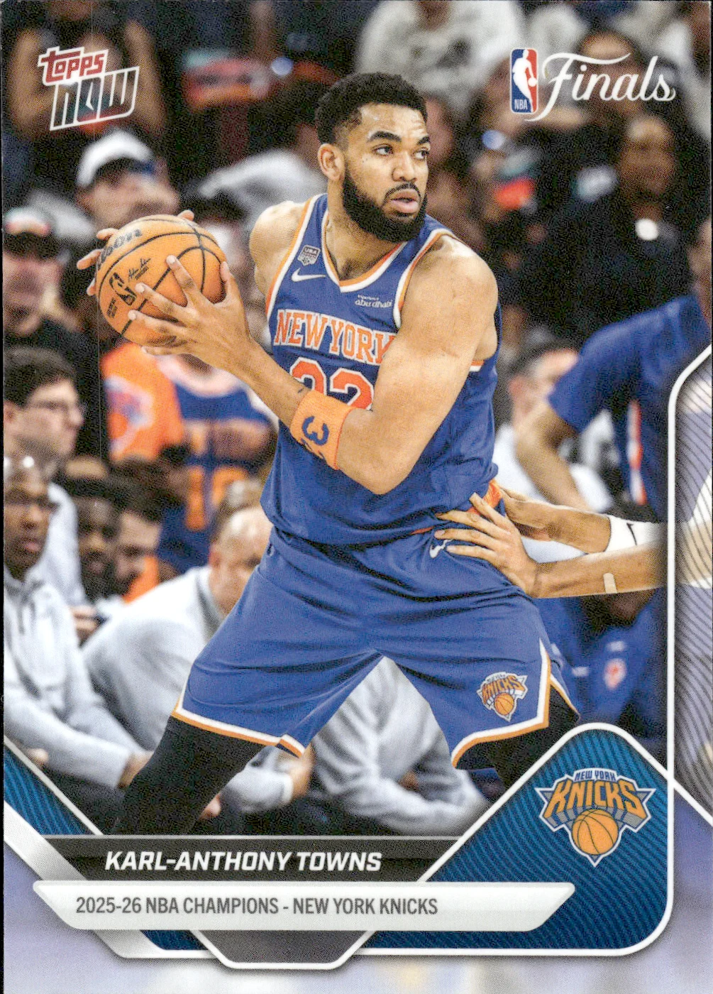 Karl-Anthony Towns #C5 2026 Topps Now Basketball NBA Finals basketball card - Front