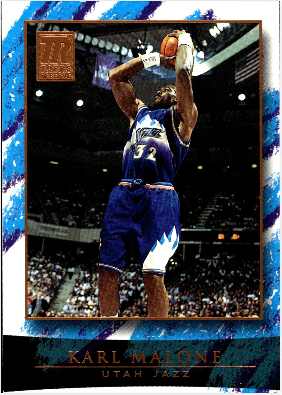 Karl Malone 2000-01 Topps Reserve #32 basketball card - Front