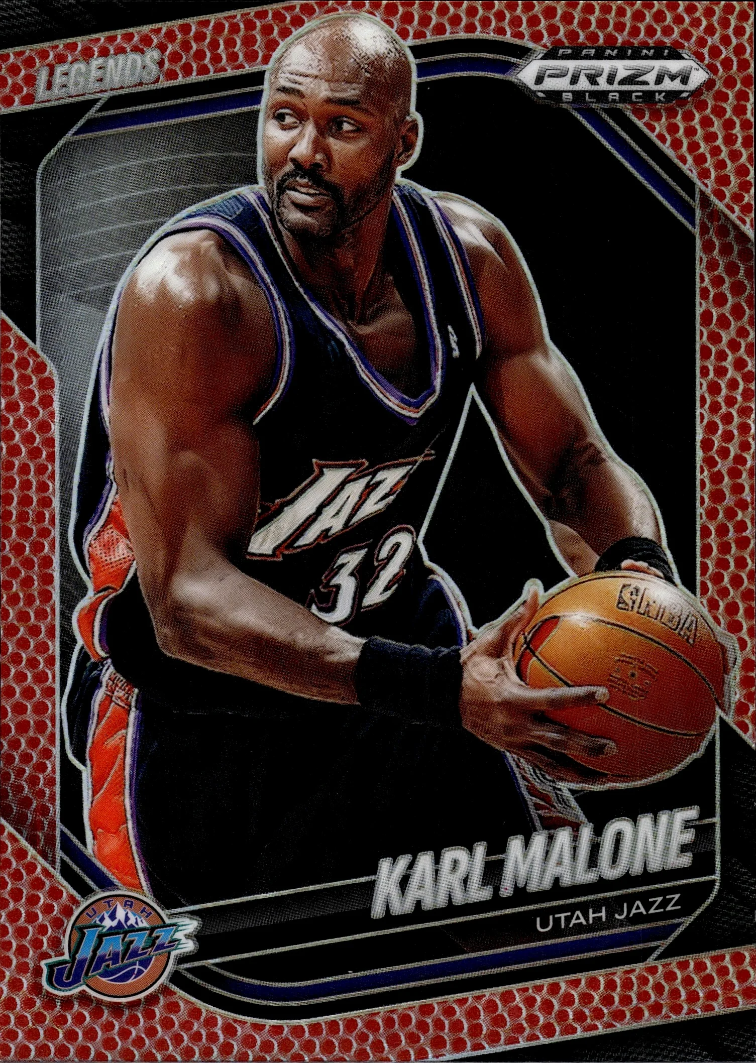 Karl Malone 2024-25 Panini Prizm Black #269 Basketball basketball card - Front