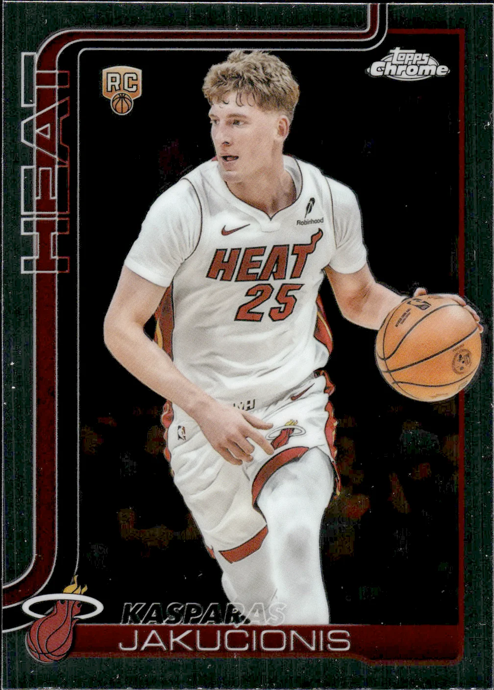 Kasparas Jakucionis #170 Rookie Card 2025 Topps Chrome Update Basketball basketball rookie card - Front