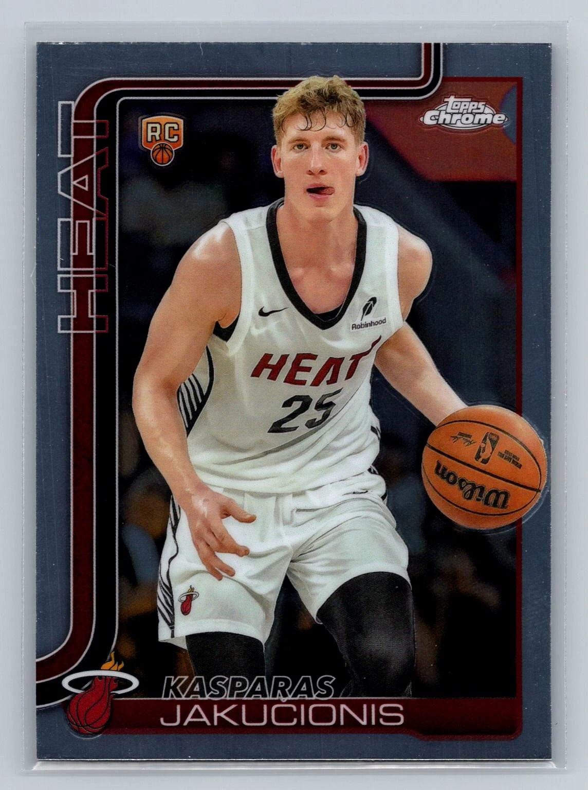 Kasparas Jakučionis 2025-26 Topps Chrome card