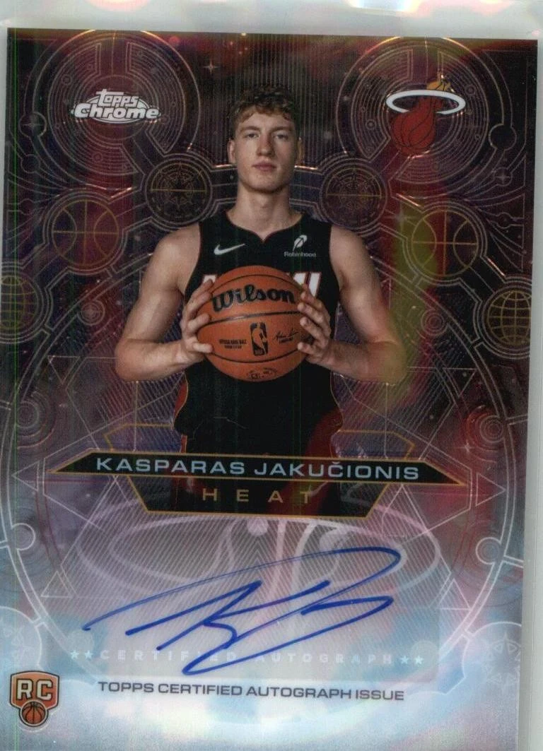 Kasparas Jakučionis 2025 Topps Chrome Basketball card