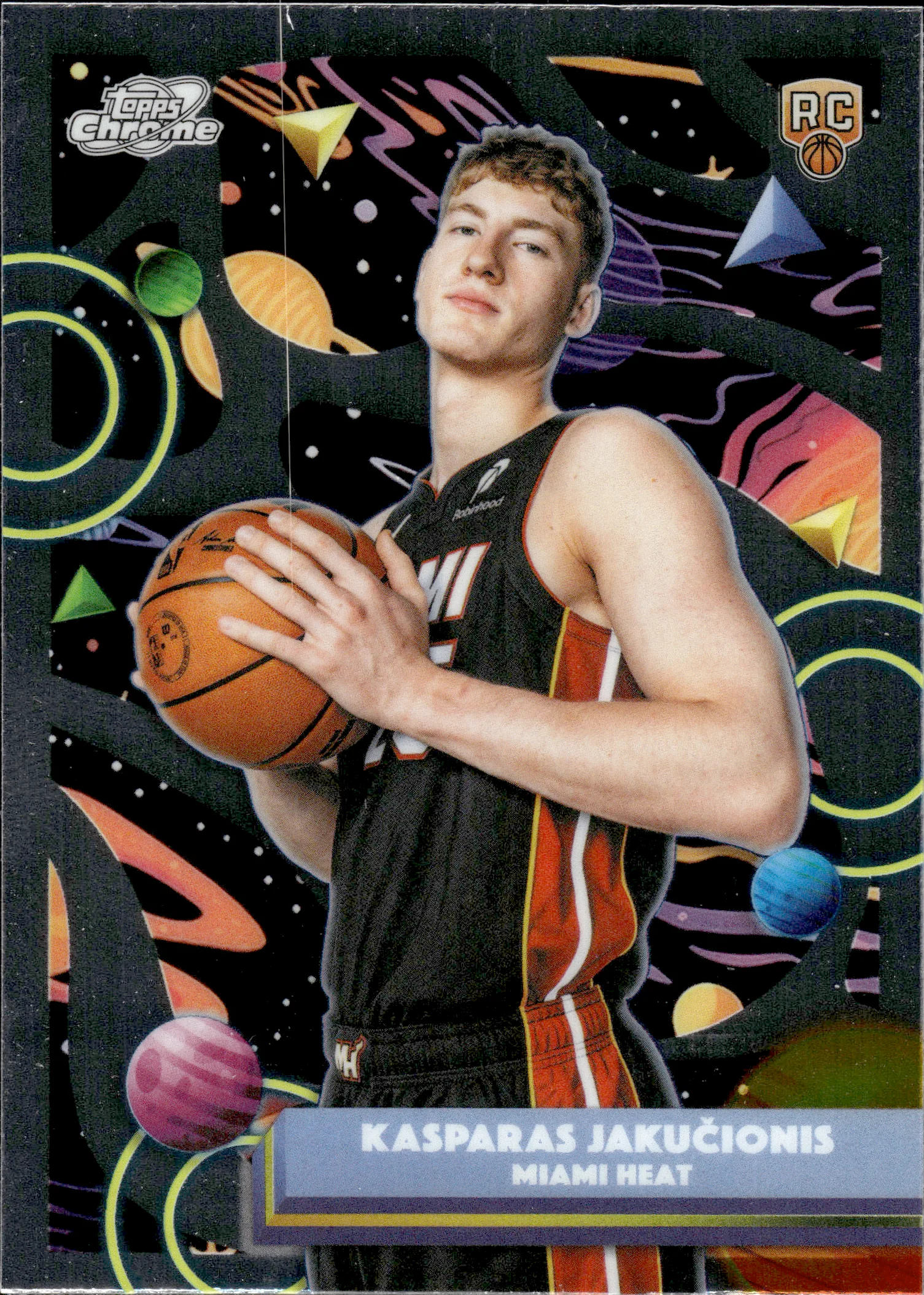Kasparas Jakučionis #97 Rookie Card 2026 Topps Cosmic Chrome Basketball basketball rookie card - Front