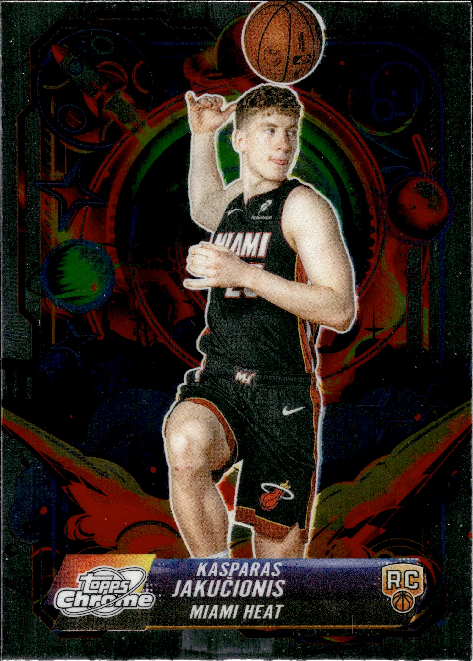 Kasparas Jakučionis #PRP-25 Rookie Card 2026 Topps Cosmic Chrome Basketball Propulsion basketball rookie card - Front