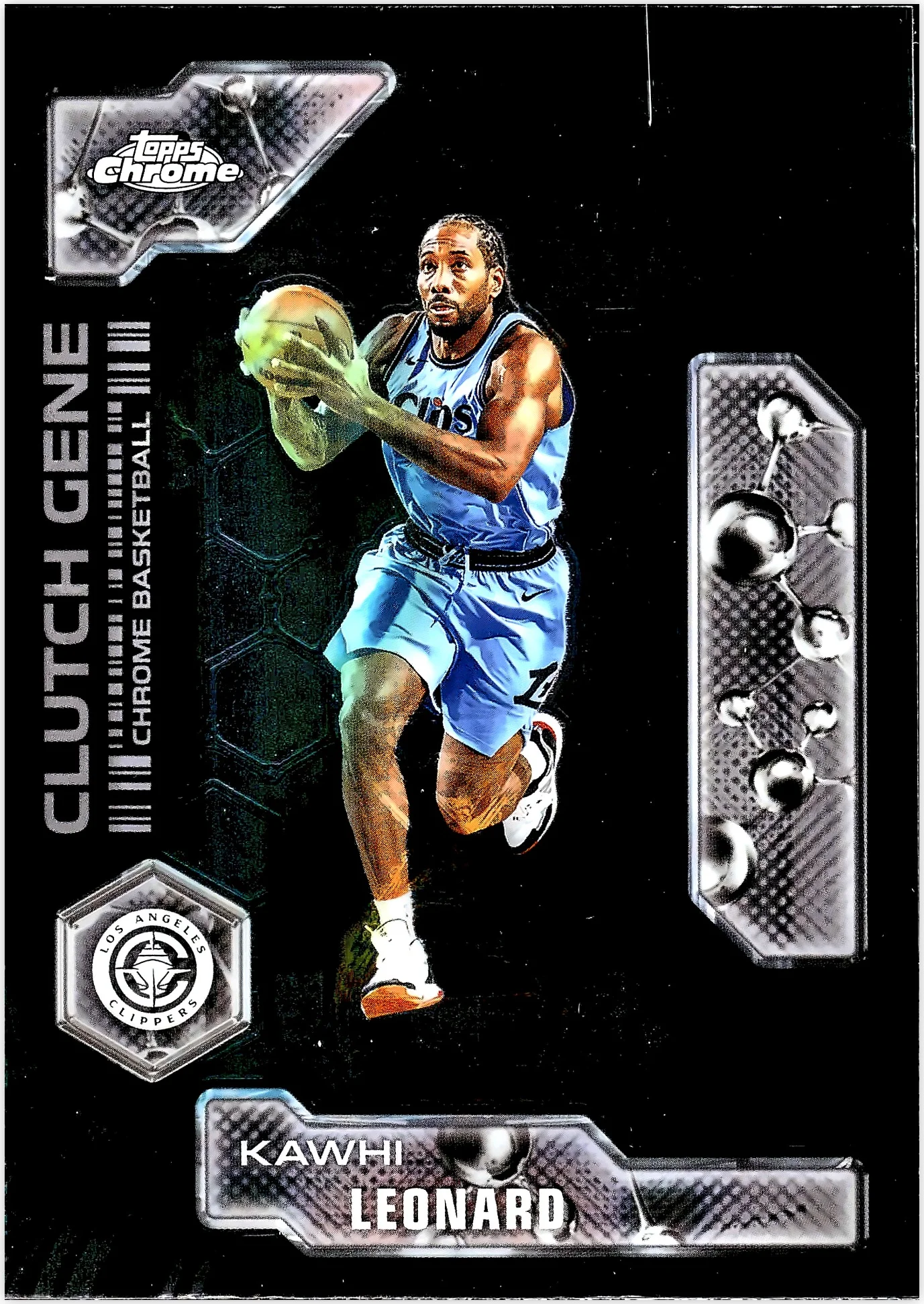 Kawhi Leonard 2025-26 Topps Chrome #CG-1 Clutch Gene basketball card - Front