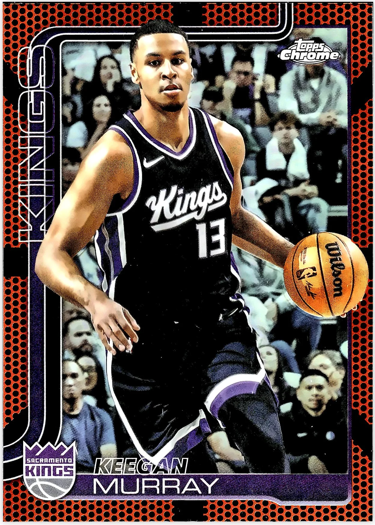 Keegan Murray 2025-26 Topps Chrome #227 Basketball Refractor basketball card - Front