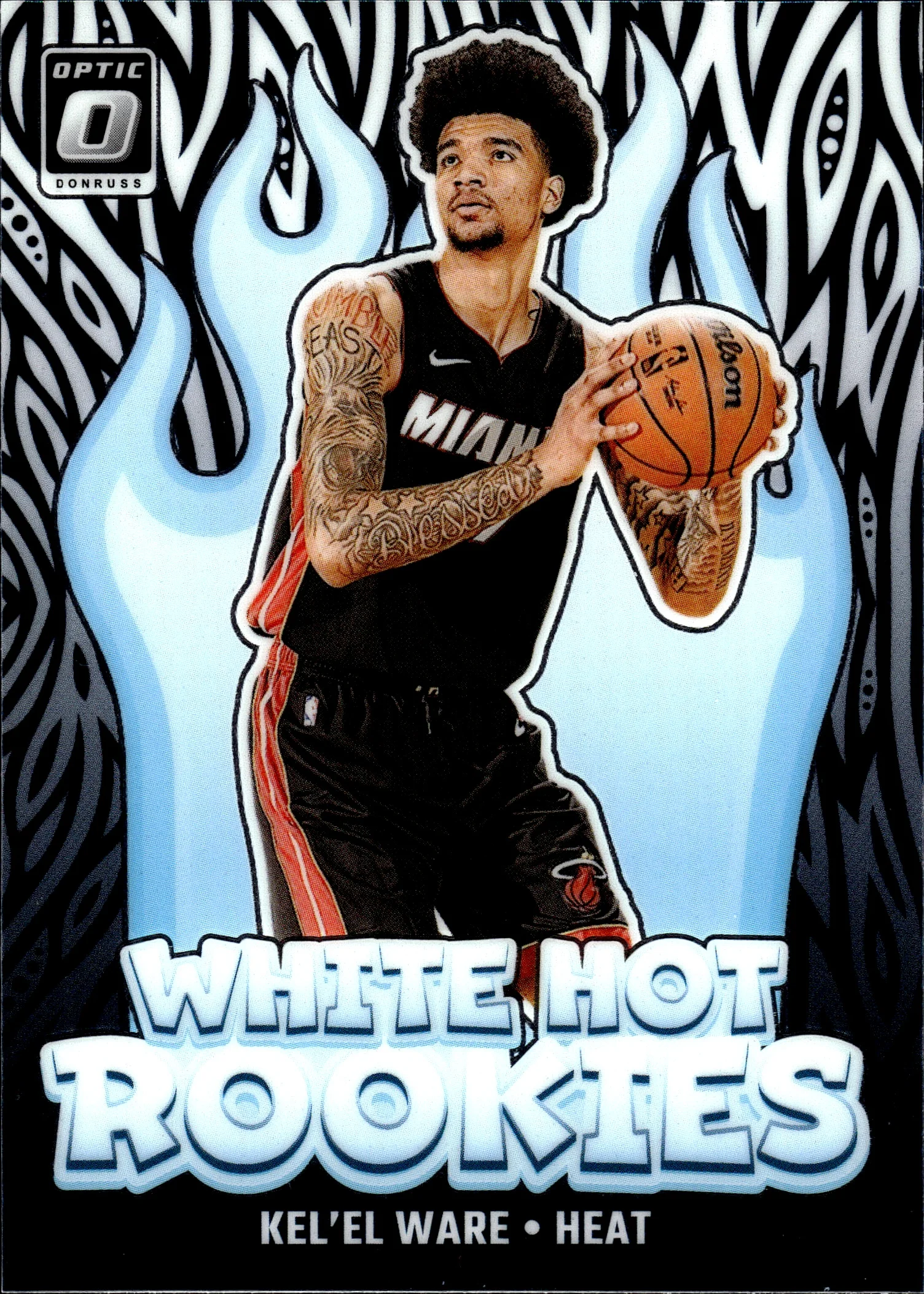 Kel'el Ware 2024-25 Donruss Optic #5 White Hot Rookies basketball card - Front