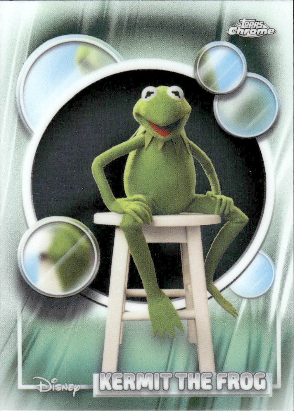 Kermit the Frog #55 2026 Topps Chrome Disney trading card - Front