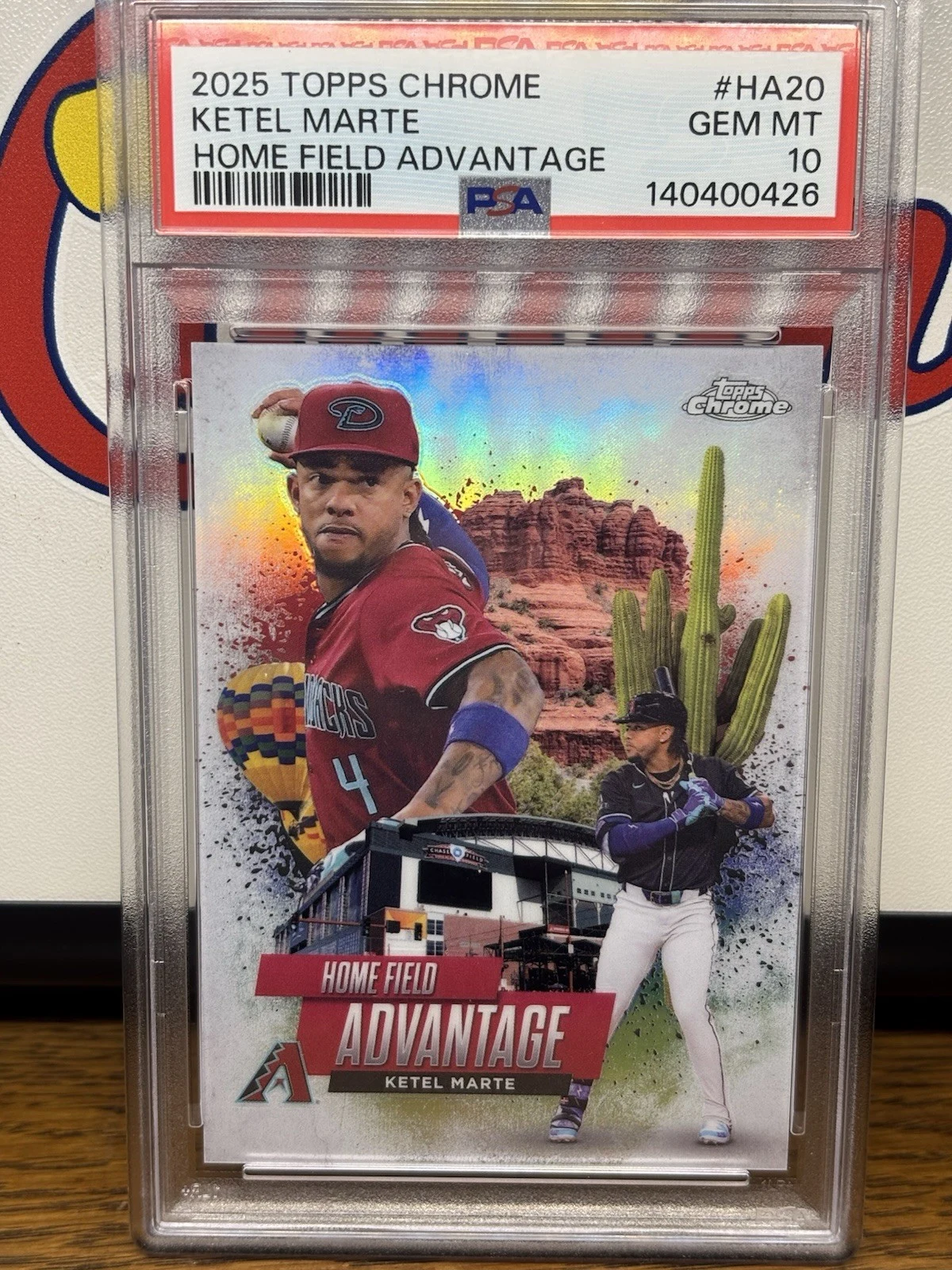 Ketel Marte #HA-20 2025 Topps Chrome Baseball Home Field Advantage front