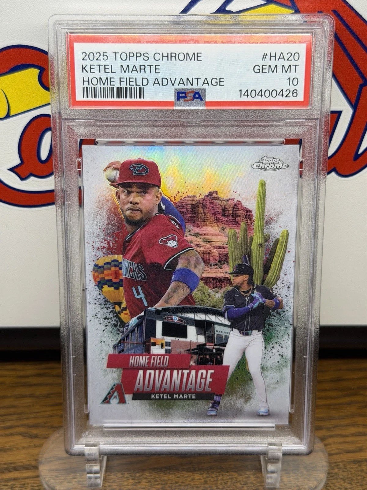 Ketel Marte #HA-20 2025 Topps Chrome Baseball Home Field Advantage front
