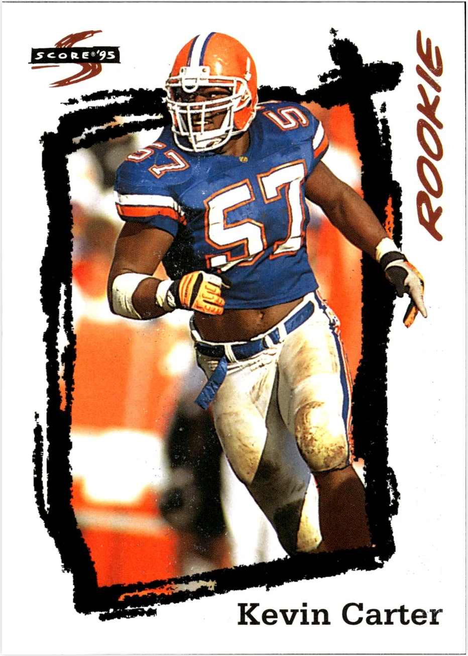 Kevin Carter Rookie Card 1995 Score #247 football rookie card - Front