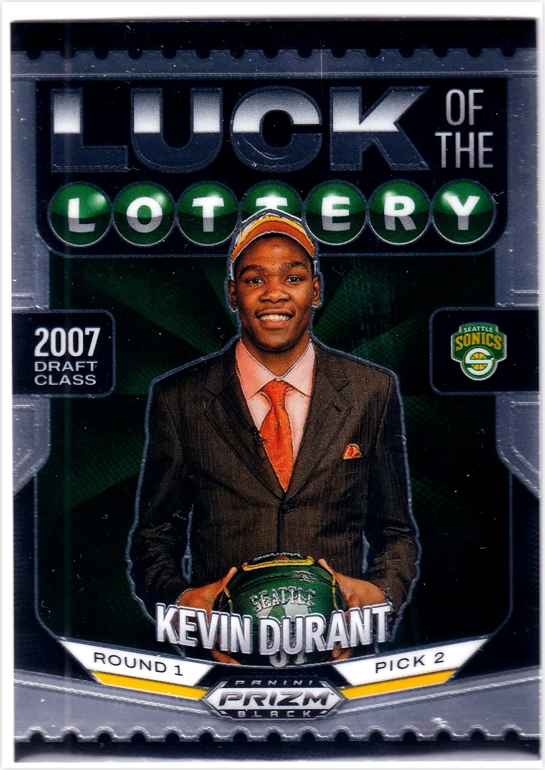 Kevin Durant 2024 Panini Prizm Draft Picks #9 Luck of the Lottery basketball card - Front