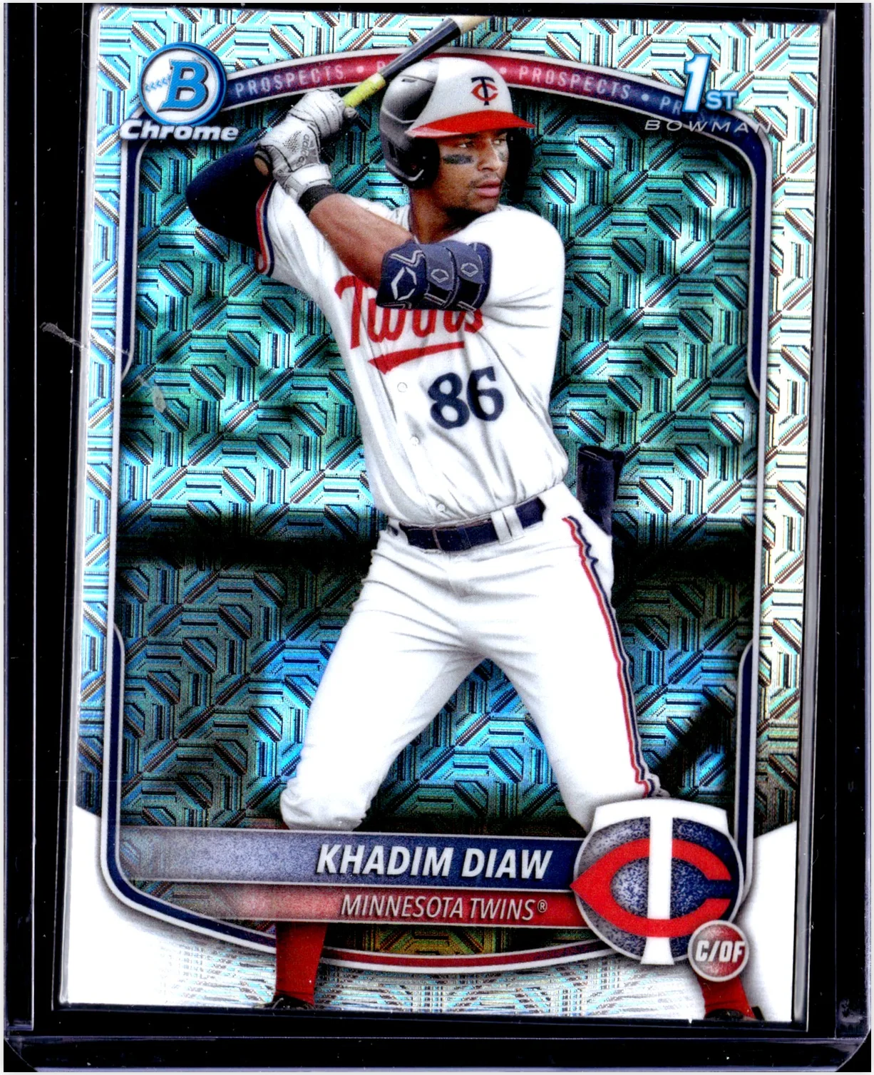 Khadim Diaw 2025 Bowman #BCP-77 Chrome Prospects Mojo Refractor baseball card - Front