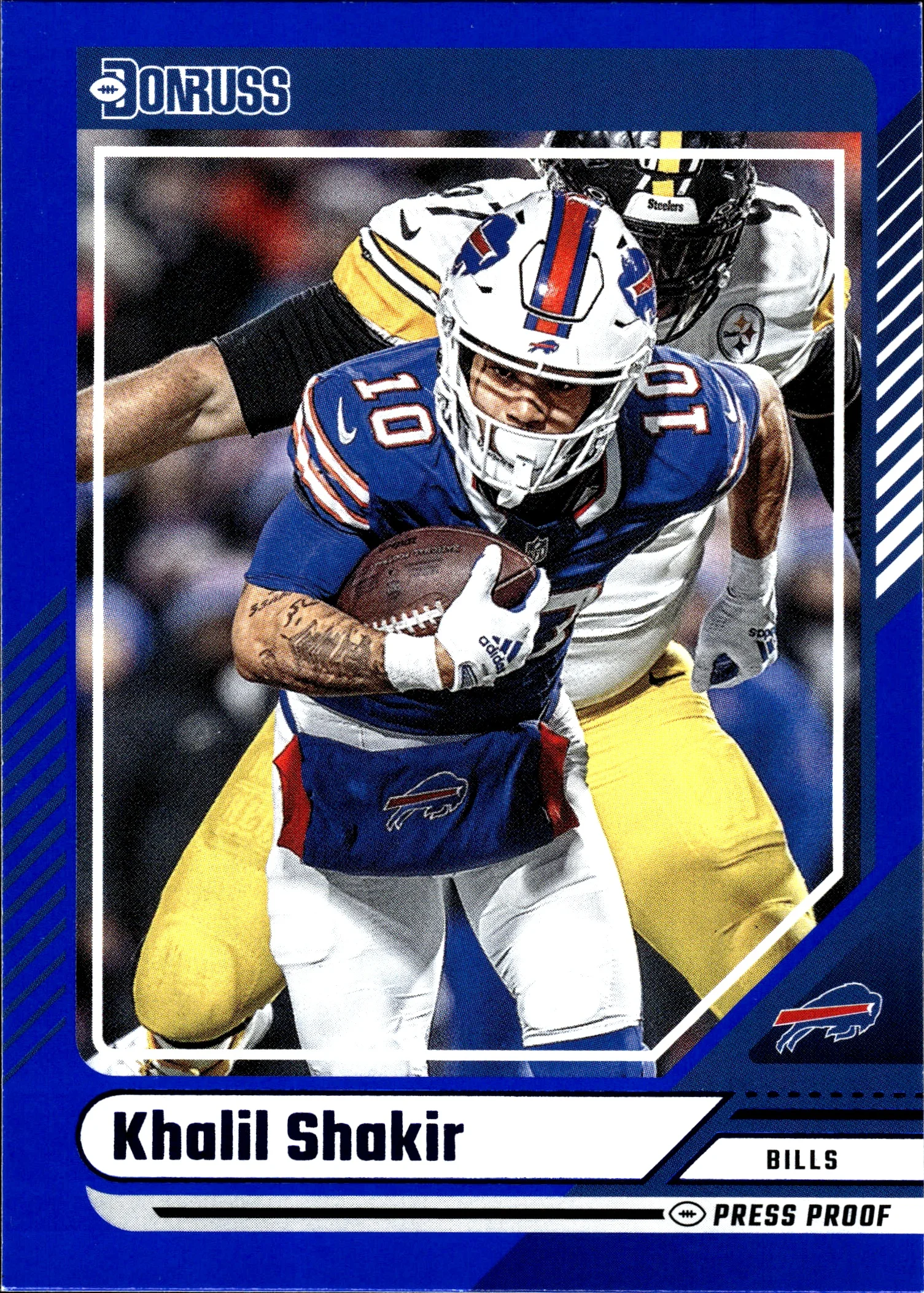 Khalil Shakir 2024 Donruss #37 Press Proof Blue football card - Front
