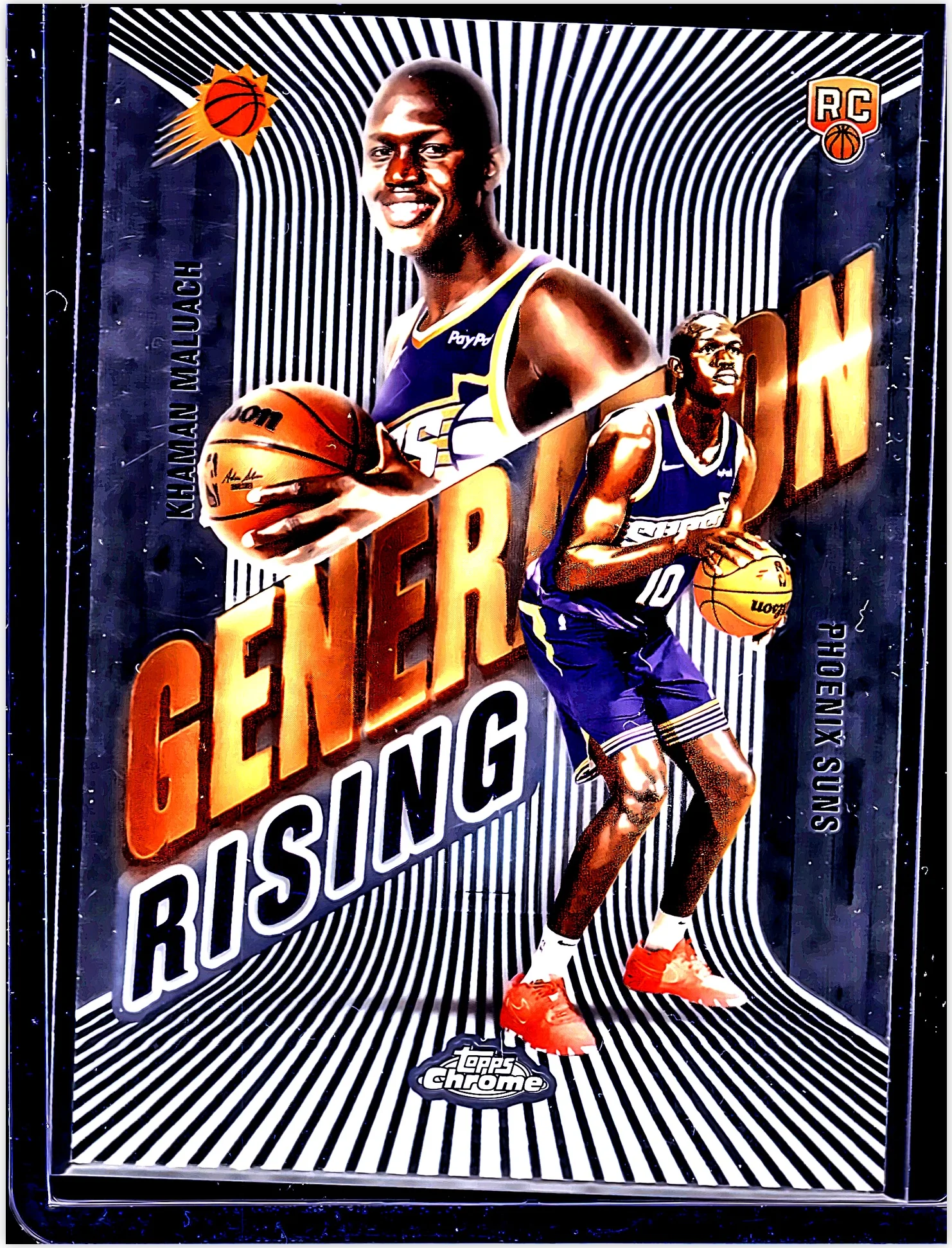 Khaman Maluach 2025-26 Topps Chrome #GR-9 Generation Rising basketball card - Front
