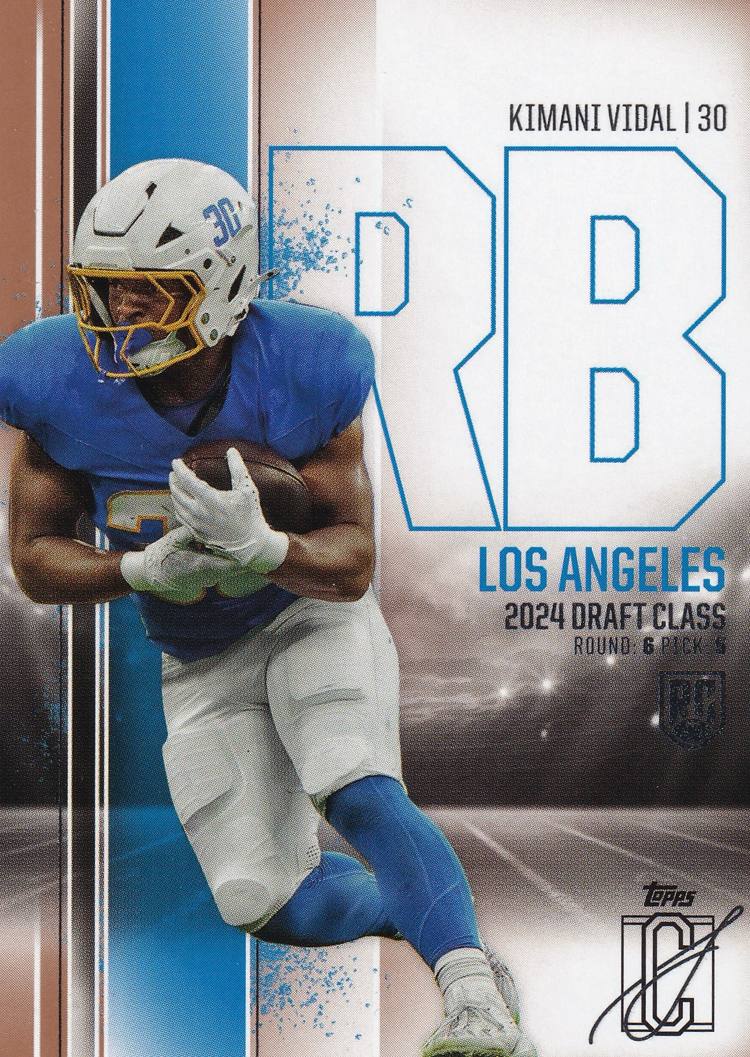 Kimani Vidal 2024 Topps Signature Series #138 Rookie football rookie card - Front