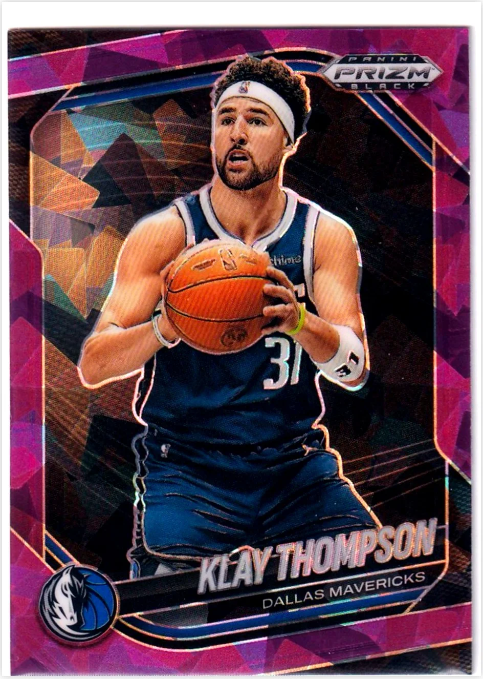 Klay Thompson 2024-25 Panini Prizm Black #187 Purple Ice basketball card - Front
