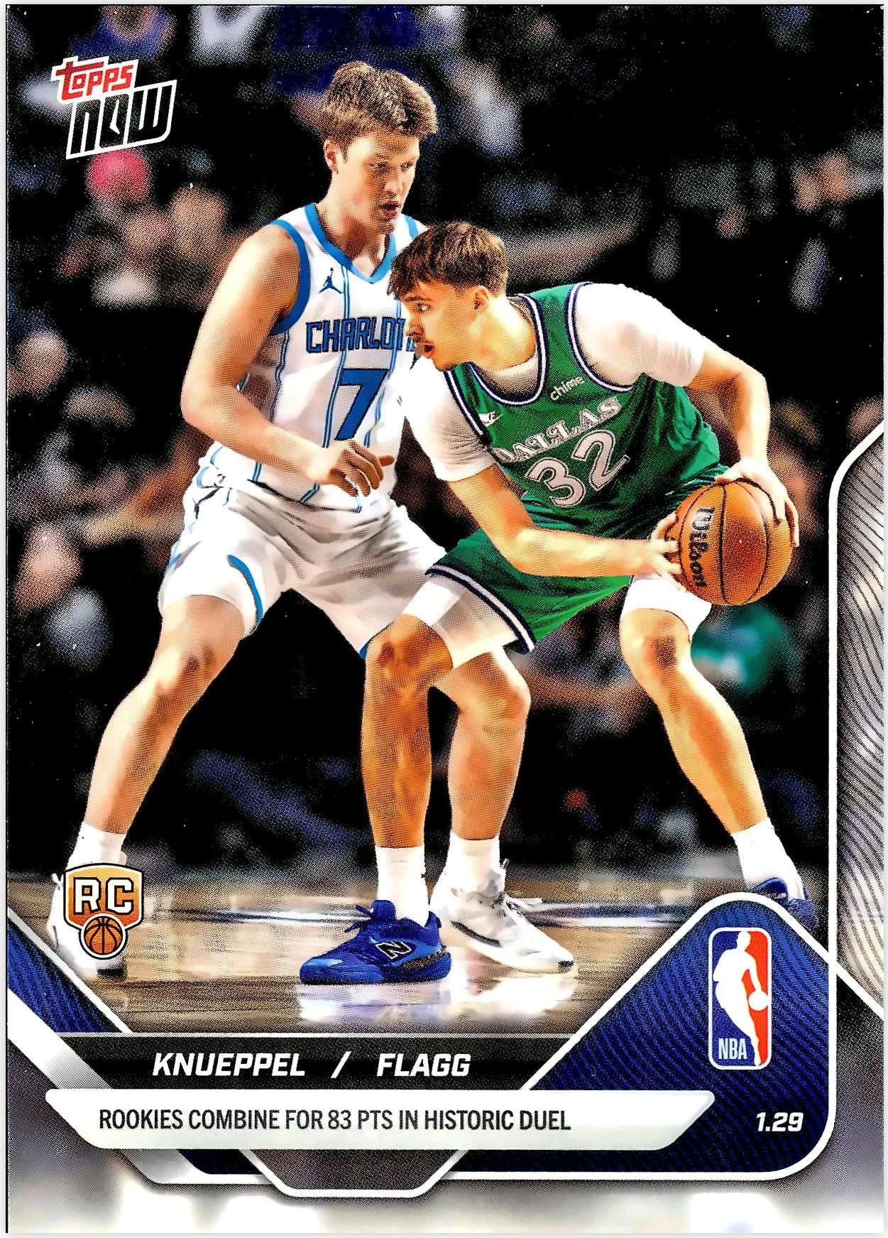 Kon Knueppel / Cooper Flagg 2025-26 Topps Now #152 basketball rookie card - Front