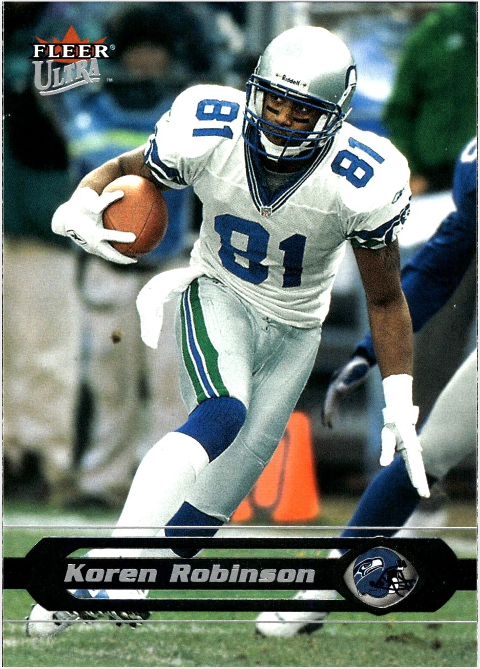 Koren Robinson 2002 Ultra #120 football card - Front