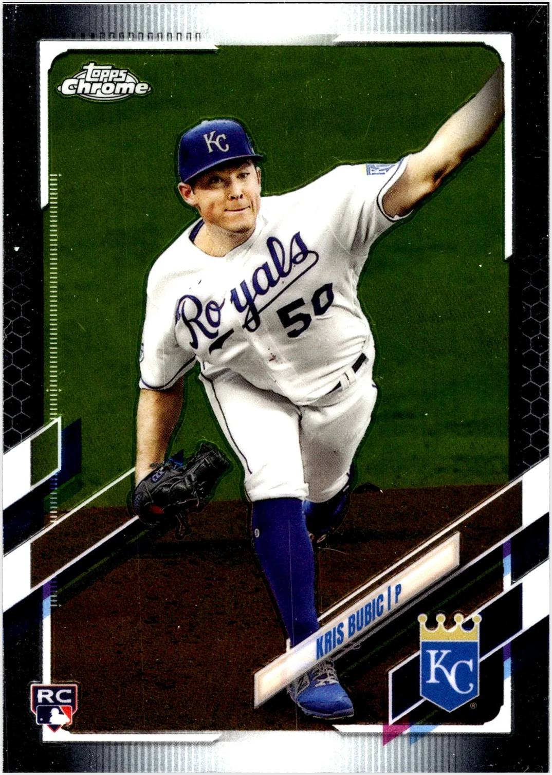 Kris Bubic 2021 Topps Chrome #20 baseball rookie card - Front