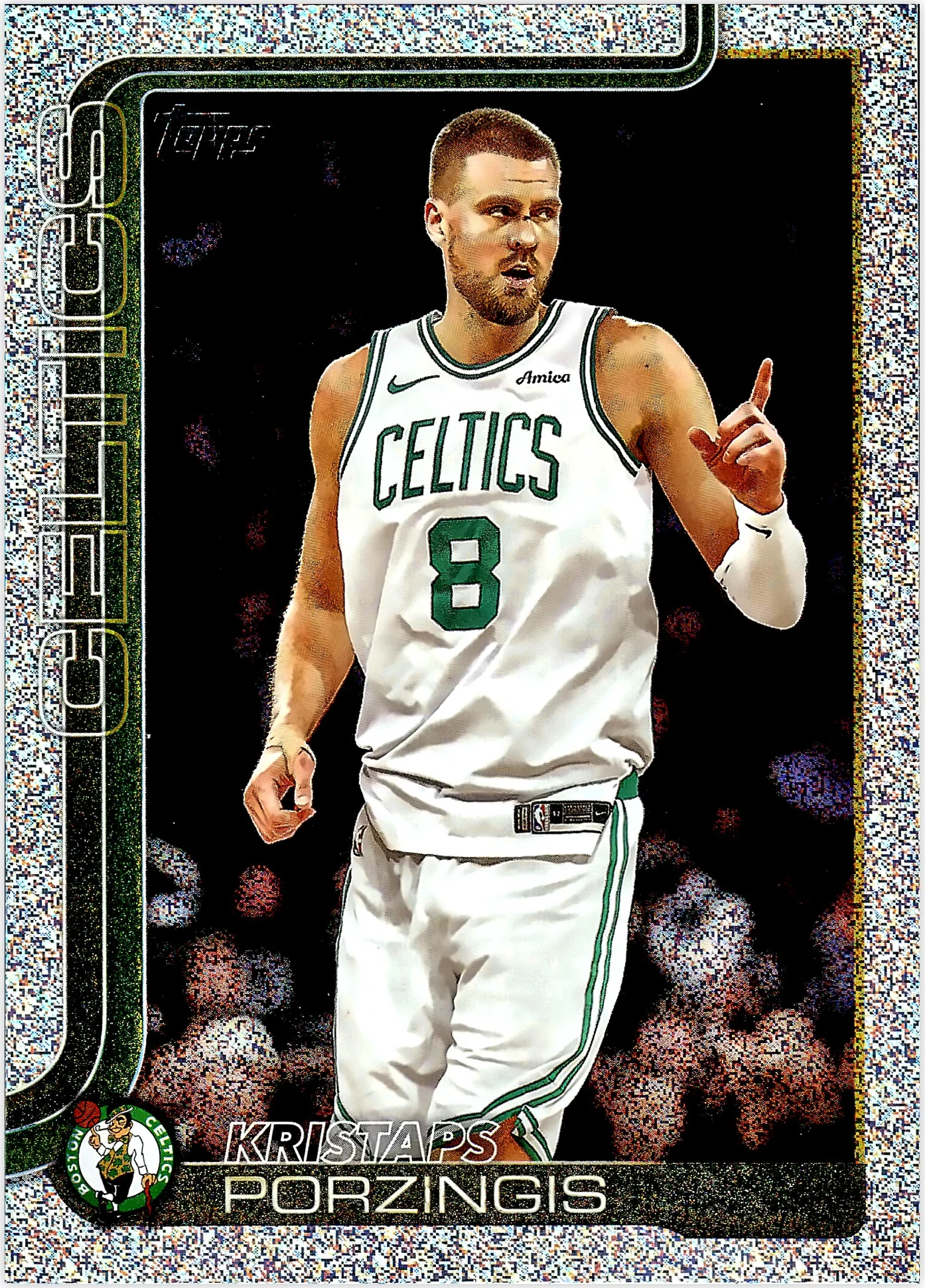 Kristaps Porzingis 2025-26 Topps #3 Rainbow Foilboard basketball card - Front