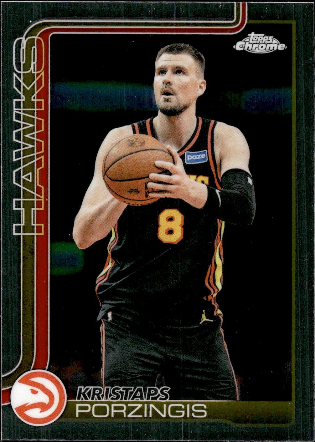 Kristaps Porzingis #65 2025 Topps Chrome Update Basketball basketball card - Front