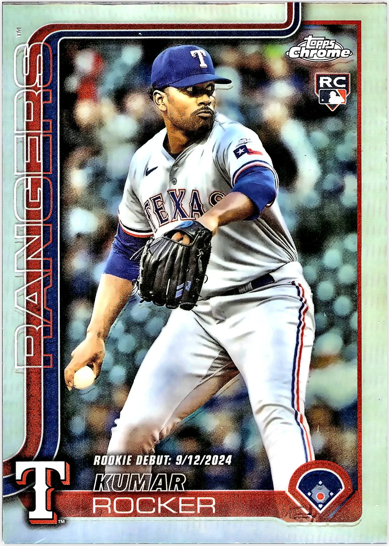 Kumar Rocker 2025 Topps Chrome Update #USC160 Refractors baseball rookie card - Front