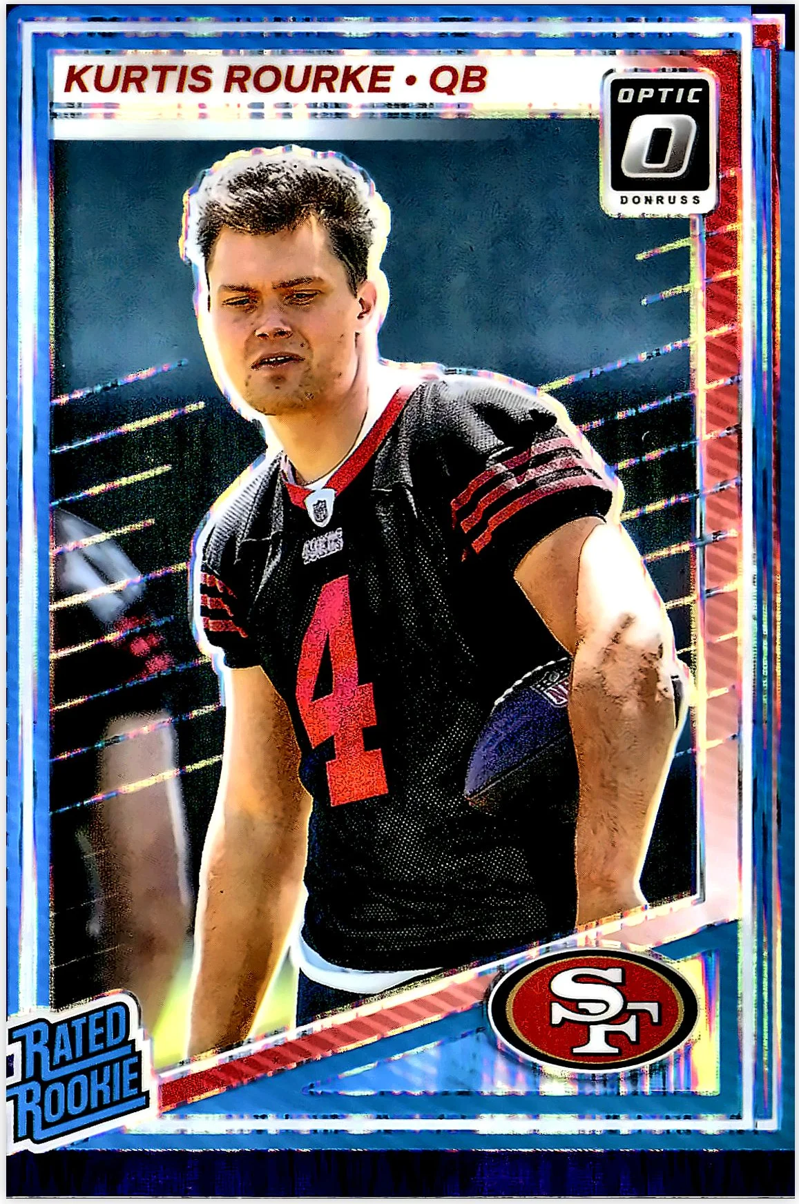 Kurtis Rourke 2025 Donruss Optic #243 Purple Shock football rookie card - Front