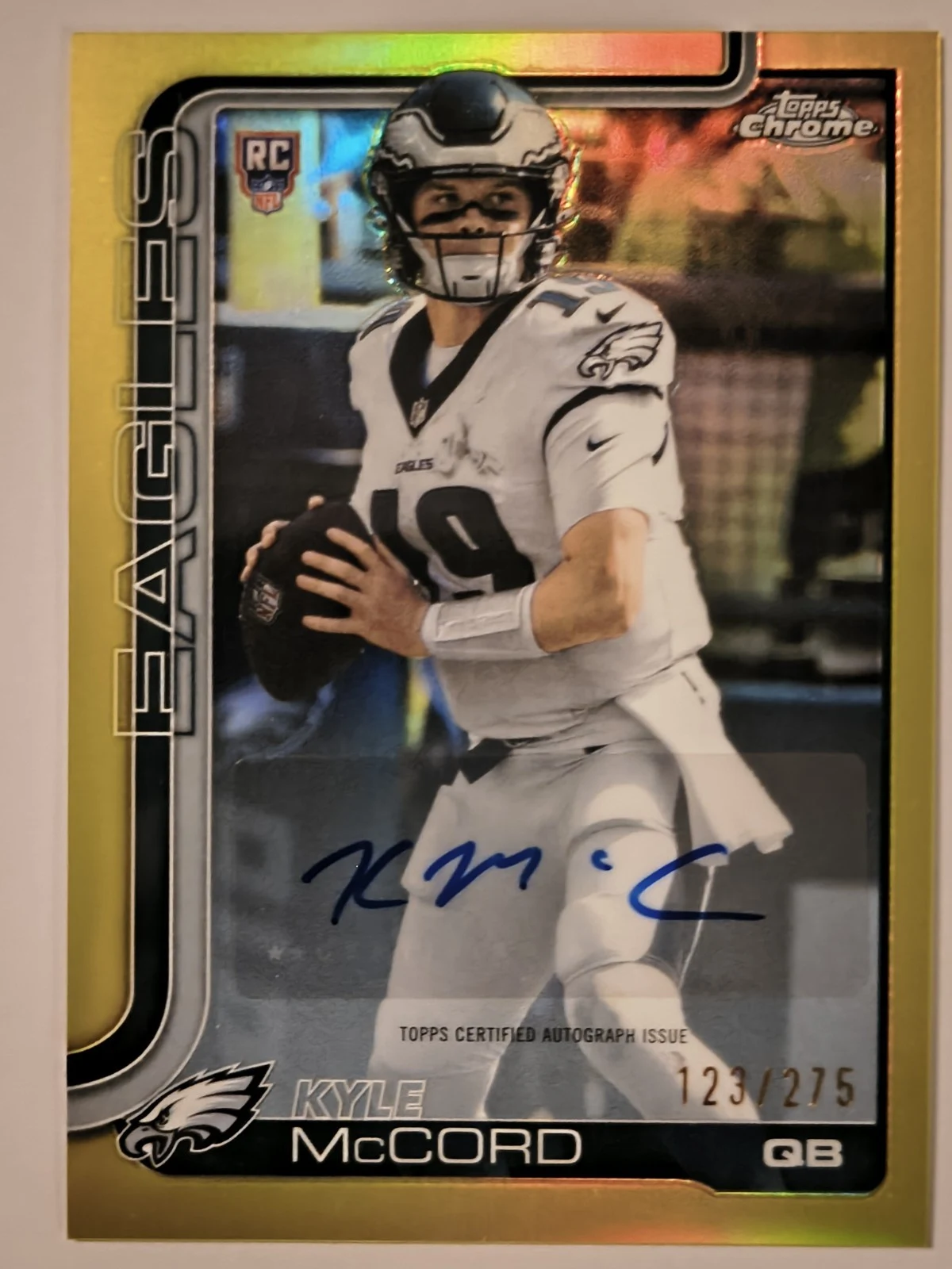Kyle McCord 2025 Topps Chrome Football card