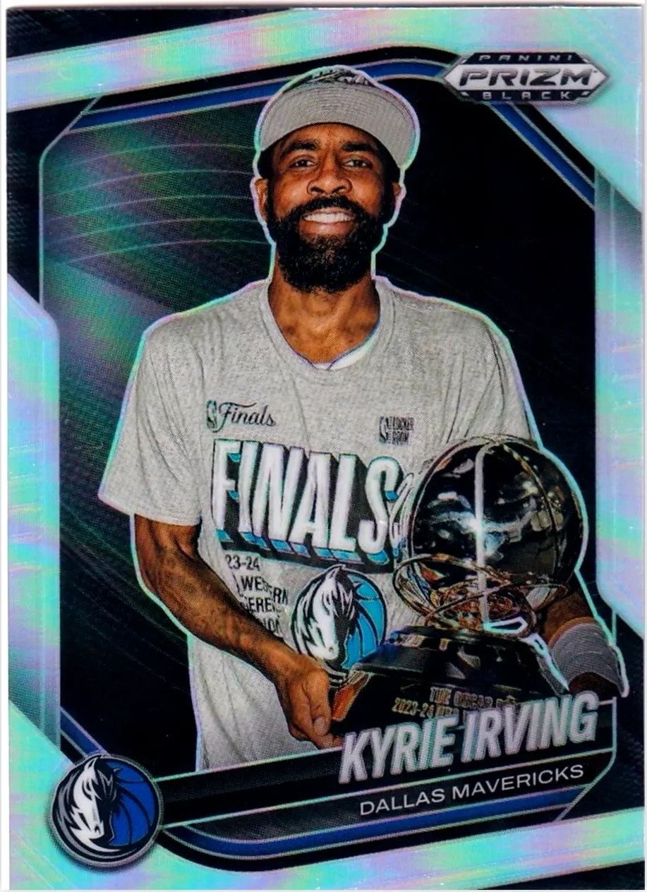 Kyrie Irving 2024-25 Panini Prizm Black #72 Silver basketball card - Front