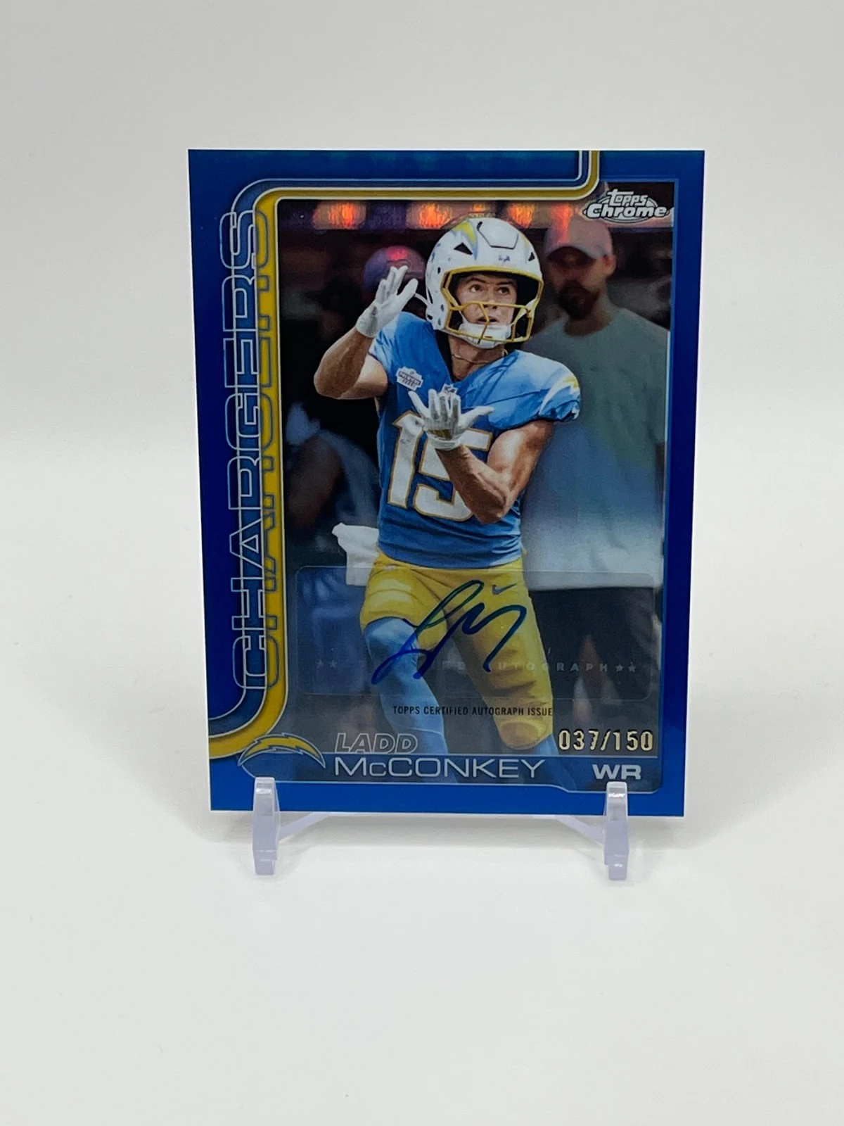 Ladd McConkey 2025 Topps Chrome Football card