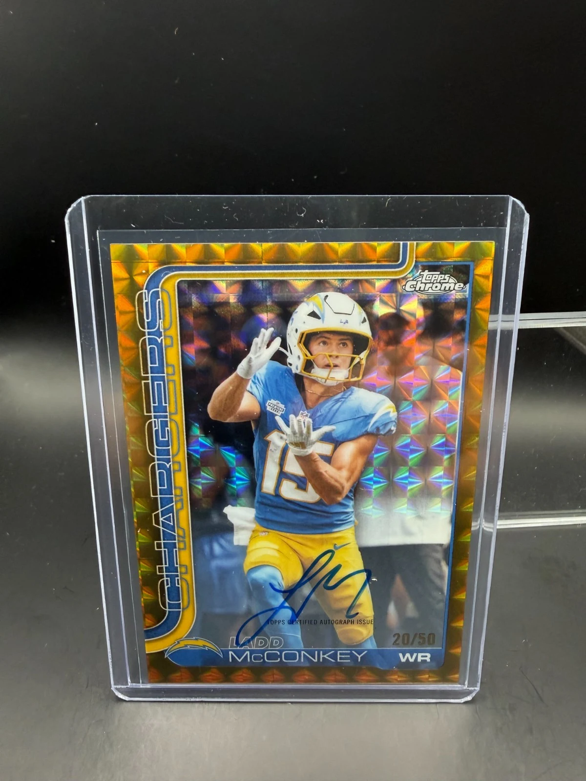 Ladd McConkey 2025 Topps Chrome Football card