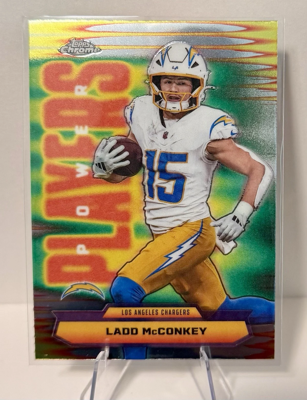 Ladd McConkey 2025 Topps Chrome Football card