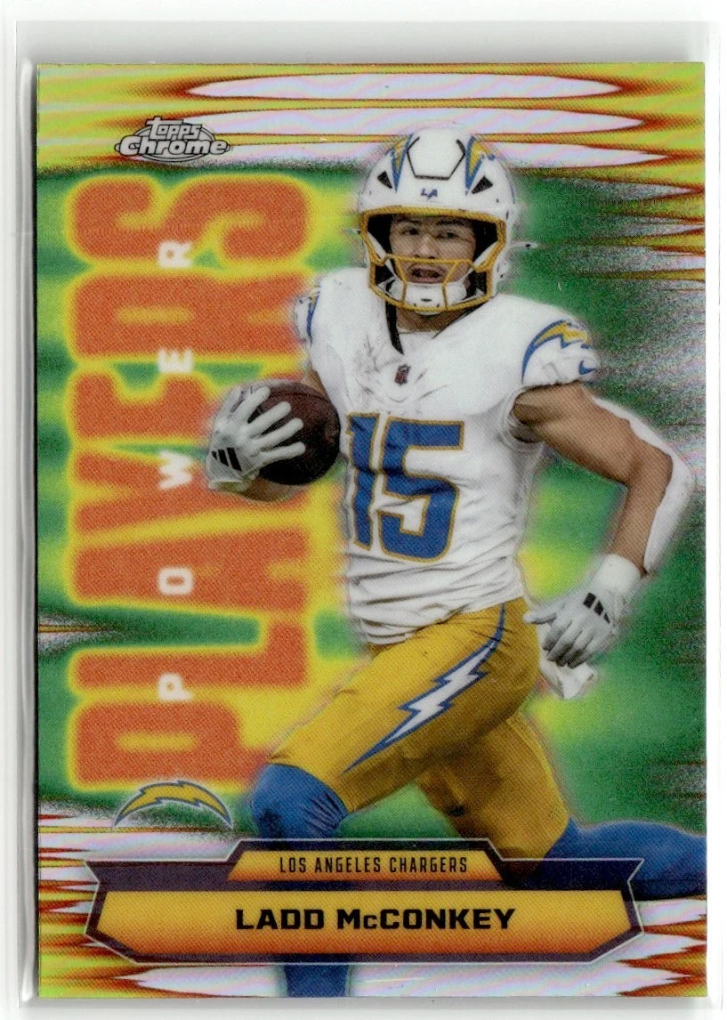Ladd McConkey 2025 Topps Chrome Football card
