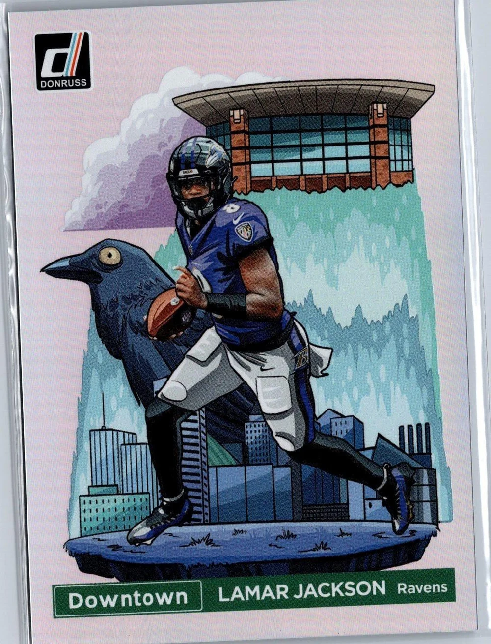 Lamar Jackson #1 2024 Donruss Football Downtown front