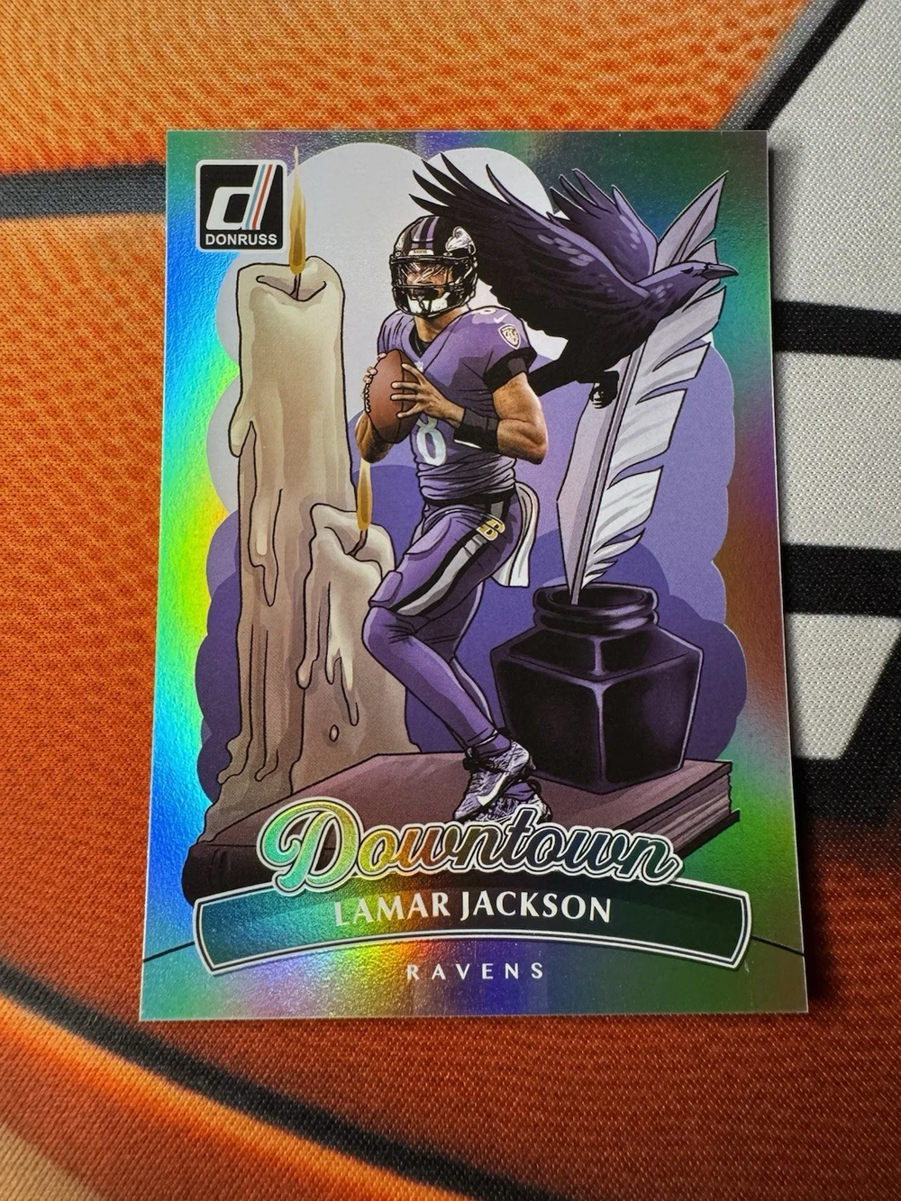 Lamar Jackson #1 2025 Donruss Football Downtown front