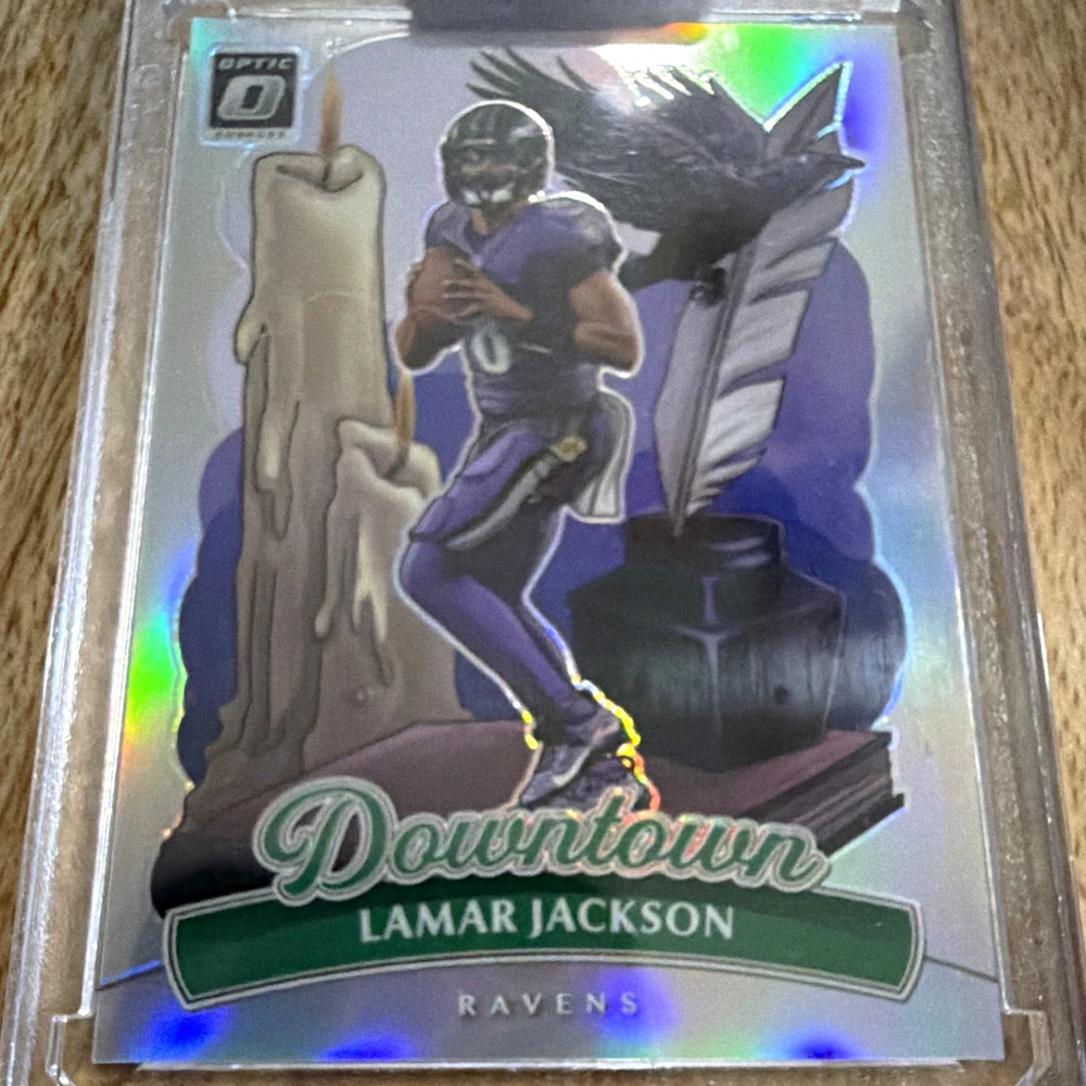 Lamar Jackson #1 2025 Donruss Optic Football Downtown front