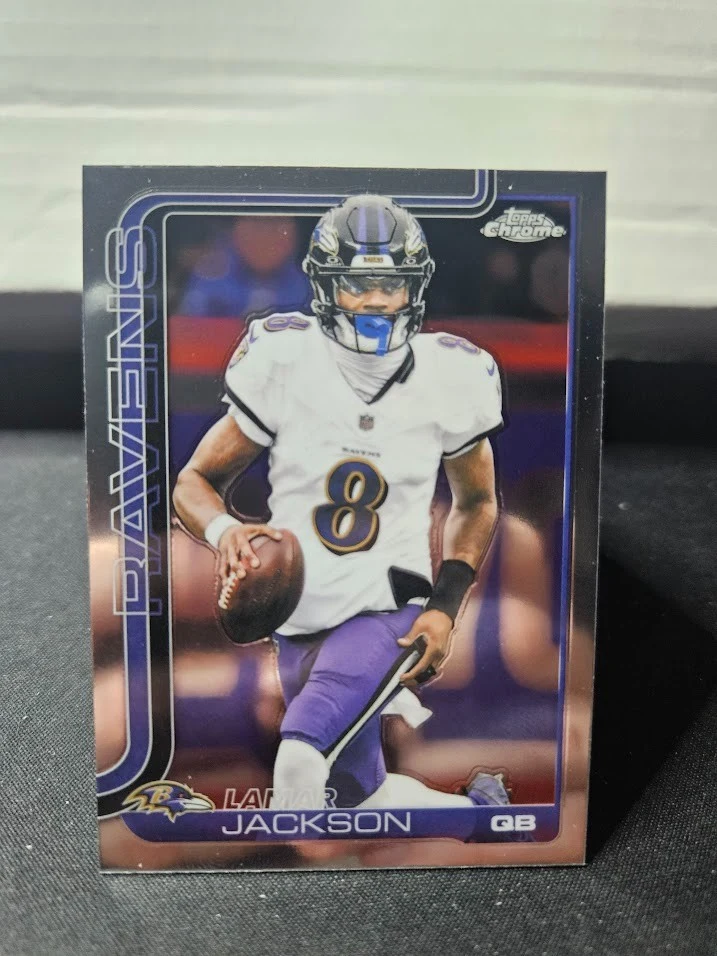 Lamar Jackson 2025 Topps Chrome Football card